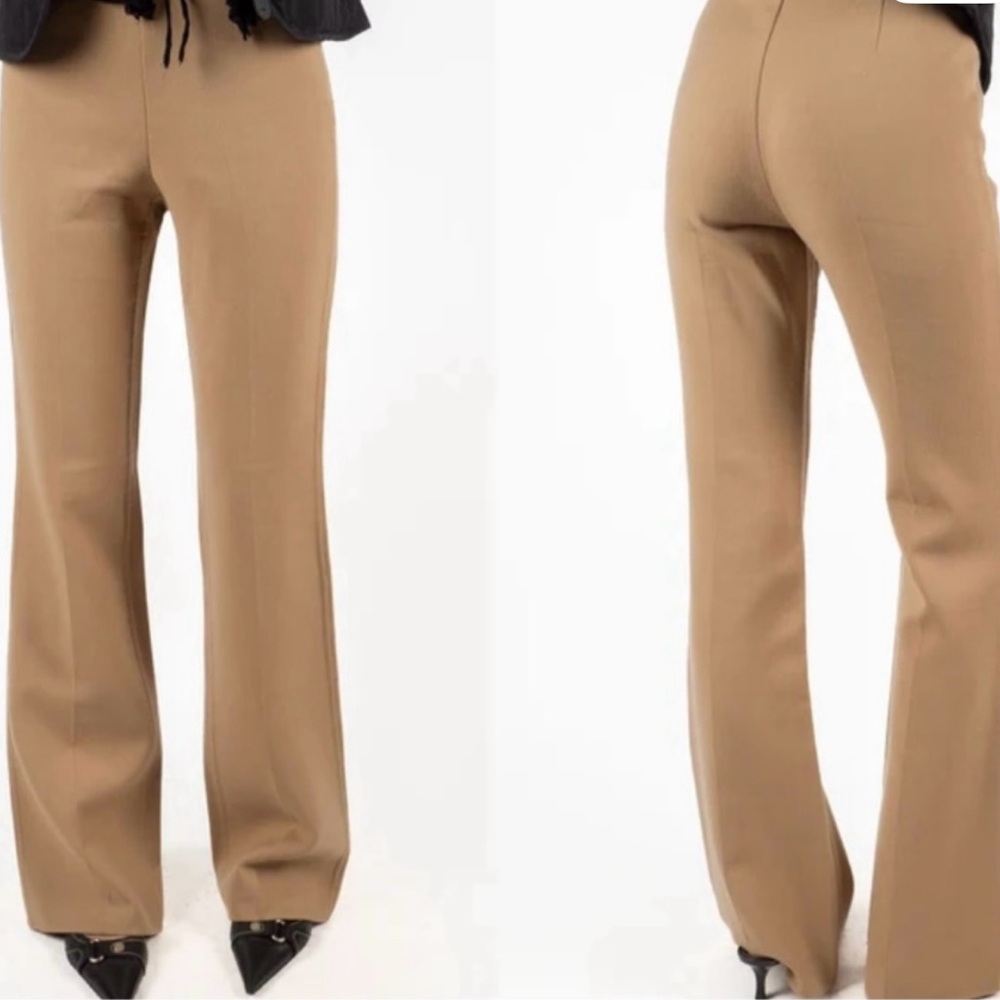 Talbots women’s size 10 heritage wide leg stretch high waisted pants, side zip